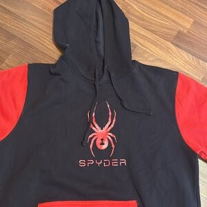 Spyder red and black hoodie